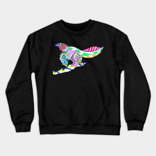 dinosaur bird with mexican feathered wings Crewneck Sweatshirt